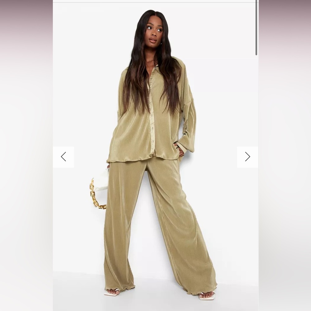 Premium Plisse Flared Hem SET - Pants AND shirt